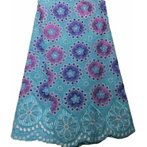 Royal Blue Pure Cotton Voile Kant In Zwitserland Afrikaanse Droge Kant Stof 2022 Nigeriaanse Voor Bruiloft YPL11332