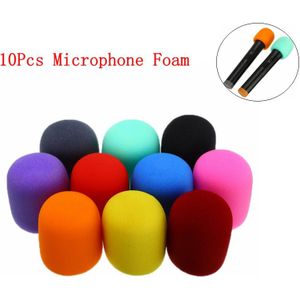 10Pcs Multi Kleur Handheld Stage Bal Vorm Microfoon Voorruit Foam Mic Cover Karaoke DJ 2.8 ""x 2.3