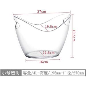 1Pc Transparante Ice Cube Opslag Emmer Bier Win Emmer Bar Ijsemmer Container Champagne Kan Wijn Emmer NJ72701