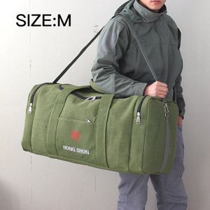 Canvas Mannen Reistassen Grote Capaciteit Reizen Duffel Handbagage Tas Multifunctionele Weekend Bag Sac De XA243K