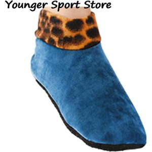 1 Paar Indoor Antislip Thermische Slipper Sokken Vrouwen Leopard Floor Sokken Fuzzy Yoga Slipper Sokken Voor Meisjes Skiën warme Sokken
