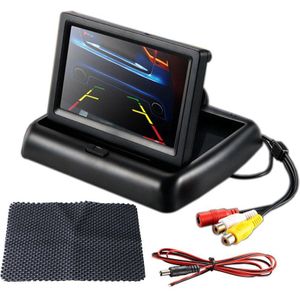 4.3 Inch Opvouwbare Auto Monitor Hd Lcd-scherm 16:9 Screen Voorzijde Reverse Achteruitrijcamera Monitor Auto Parking Systeem 480*272