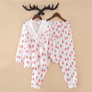 Fdfklak Moederschap Lente Kleding Set Zwangere Vrouwen Roze/Wit Borstvoeding Pyjama Past Katoen Verpleging Slaap Twee Stukken