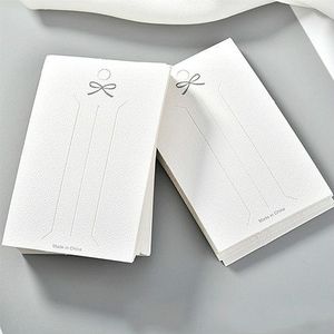 100 Stuks Witte Lege Haar Clip Papier Kaarten Haaraccessoires Sieraden Display Card Mode Haar Clip Houder Verpakking Plastic Zak