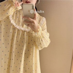 Qweek Lolita Nachthemd Vrouwen Thuis Kleding Kawaii Kamer Slijtage Japanse Nachtjapon Lange Mouw Gowns Nachtjapon Voor Dames