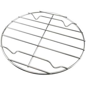 2x Bbq Gas Rooster Grids Rvs Ronde Koken Grill Mazen, Voor Bakken Pan, Oven Veilig, koken, Roosteren, Drogen, Grillen