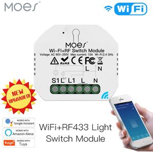 2 Way Diy Wifi Slimme Lichtschakelaar Relais Module Smart Home Smart Leven/Tuya App Afstandsbediening Werk Met alexa Echo Google Thuis