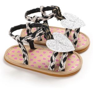 Newborn Infant Baby Girl Soft Sole Sandals Shoes Sequined Love Pram Flower Summer Sandals Shoes