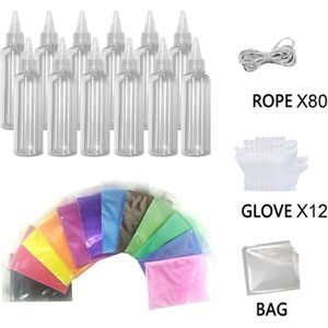 Elastiekjes Coloring Stof Textiel Niet Giftig Craft Tie Dye Kit Diy Een Stap Voor Kleding Kunst Levert Pigment Fles handgemaakte