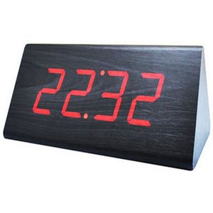 1 Pc Houten Hout Klok Moderne Houten Versie Digitale Elektronische Bureauklok Led Display Tijd Voor Thuis Kinderen Slaapkamer kantoor