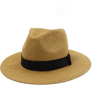 Showersmile Strooien Hoed Zomer Panama Hoed Mannen Vrouwen Zonnehoed Strand Strooien Hoed Voor Mannen Britse Stijl Fedora Chapeau Sombrero