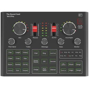 V9X Pro Geluidskaart, Audio Mixer Voor Live Uitzending Opname Telefoon Computer Pc Live Opname Thuis Ktv Voice Chat