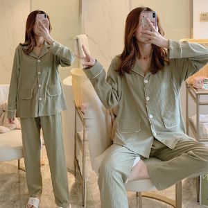 3 Stks/set Groen Katoen Moederschap Verpleging Pyjama Pak Nachtkleding Kleding Voor Zwangere Vrouwen Zwangerschap Nachtkleding Lounge Homewear