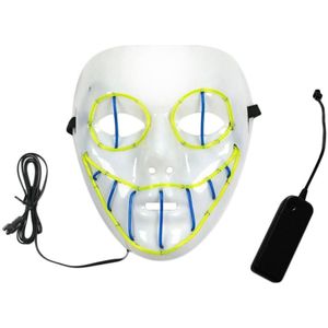 EL Lichtgevende Masker Koud Licht Cosplay EL LED Draad Clown Masker Halloween & Carnaval Party Kostuums Kerst NewYear