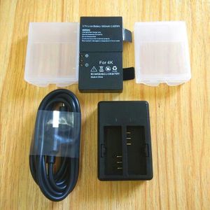 Originele Accessoires 1350/1050Mah Dual Charger Li-Ion Batterij Opladen Voor C30R Sjcam SJ4000 SJ5000X H9 Akaso V50 Action camera