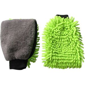 Waterdicht Wasstraat Microfiber Chenille Handschoenen Dikke Auto Mitt Cleaning Wax Detaillering Borstel Auto Care Dubbele Geconfronteerd Handschoen