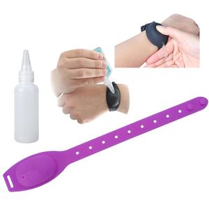 Outdoor Armband Polsband Hand Zeep Draagbare Dispenser Siliconen Polsbandje Handdesinfecterend Zeepdispenser Vriendelijke Voor Huid P902