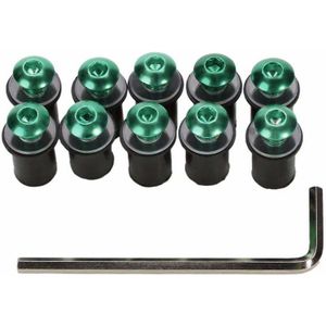 10Pcs Aluminium Motorfiets M5 X 15Mm Cnc Voorruit Voorruit Schroef Bouten Moeren Fastener Kit Motor Montage