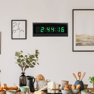 100-240V Moderne Led Digitale Wandklok Met Eeuwigdurende Kalender Voor Thuis Slaapkamer Decoratie