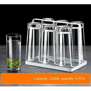 Glas Cup Set 6 Huishouden Hittebestendig Drinkbekers Transparante Kopje Thee Melk Ontbijt Sap Cup Beer Cup