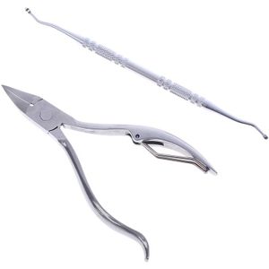 2Pcs Voetverzorging Nagelknipper Ingegroeide Teennagel Podologie Correctie Tangen Cuticle Snijders Cut Paronychia Pedicure Manicure Hand