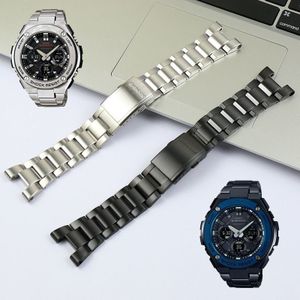 Rvs Horlogeband Voor Casio G-SHOCK Notched Staal Riem GST-210D S100D/S110D/W300/W110 Horloge Band Band accessoires