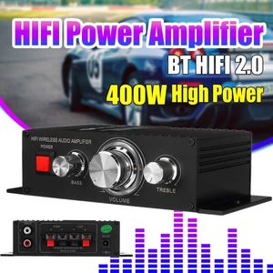 400W Stereo Hifi Auto Thuis Subwoofer Versterker Amp Sound Speaker Bluetooth 4.2 + Edr Audio Led