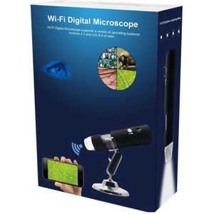 Mini Hd Wifi Digitale Microscoop Camera 50 ~ 1000X 8LED Rotary Base Draadloze Elektronische Microscoop Video Leshp Oplaadbare Batterij