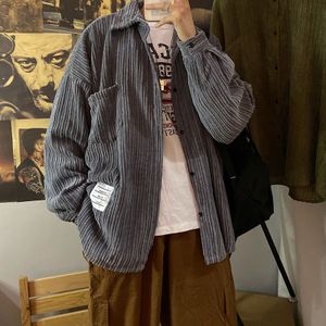 Japanse Vintage Corduroy Lange Mouwen Koreaanse Losse Ins Shirt Herfst En Winter Trend Jas Man
