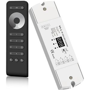 Led Strip Dimmer 12V Input 4x5A 20A Uitgang Ontvanger Numeriek Display V4-L Draadloze Rf RS1 Remote 4 Zones Enkele string Controller