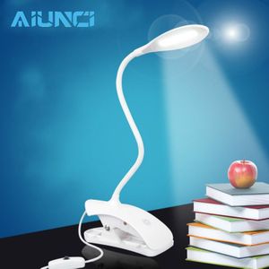 Bureaulamp USB led Tafellamp 14 LED tafellamp met Clip Bed leesboek Licht LED bureaulamp Tafel touch lezen oogbescherming