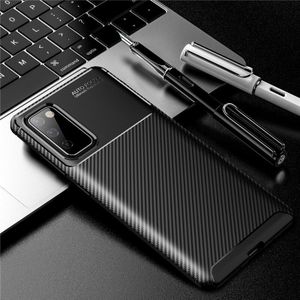 Soft Shockproof Carbon Fiber Case Voor Xiaomi Poco M3 Case Tpu Siliconen Anti-Klop Beschermhoes Voor Pocophone M3 6.53Inch