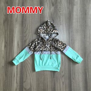 Girlymax Herfst/Winter Baby Meisjes Mama Volwassen Raglans Boutique Mint Leopard Cheetah Katoen Top Kinderkleding Hoodie Kidswear