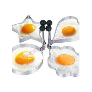 4 Stuks/set Rvs Hart + Ster + Ronde + Fflower vormen DIY frituren eieren gereedschap Ei Pannenkoek Ring