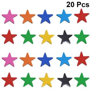 20Pcs Vijfpuntige Ster Magneet Creatieve Koelkast Sticker Koelkast Magneet Vijfpuntige Ster Magneet Gemengde kleur