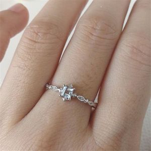 925 Zilveren Bluetopaz Zirkoon Ring Voor Vrouwen Anillos Fonkelende Bruiloft Edelsteen Blauw Bizuteria Bague Diamant Sieraden Ring Vrouwen