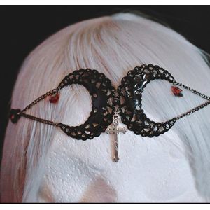 Gothic Haaraccessoires Voor Vrouwen Maan Wizard Crystal Water Haar, Gothic Haar