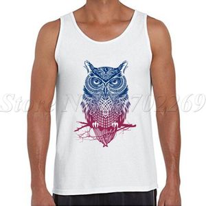 Night Warrior Uil Mannen mode Vest mouwloze casual tank tops hipster grappige bodybuiding shirt cool singlets