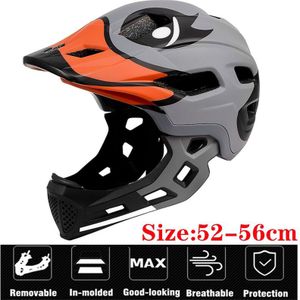 Batfox Kinderen Volledige Gezicht Fiets Fietshelm Cascos Ciclismo Kids Mountain Road Mtb Bike Helm Afneembare Pro Bescherming