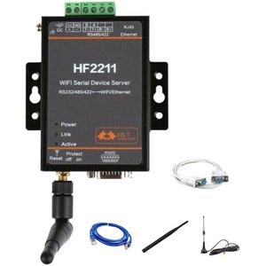 HF2211 Modbus Seriële RS232/RS485/RS422 Naar Ethernet/Wifi Conversie Module, ondersteuning Web Ota Wirelss Upgrade (Eu Plug)
