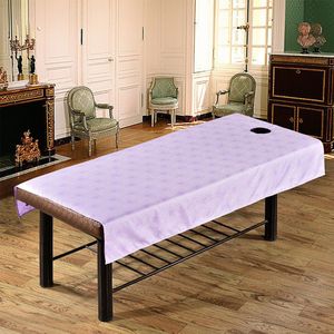 Machine Wasbaar Polyester Spa Salon Cosmetische Massage Laken Met Gezicht Gat Matras Tafel Cover Herbruikbare Zachte Waterdichte