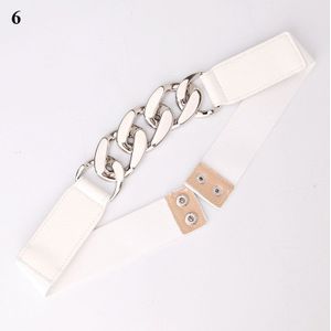 Brede Elastische Vrouwen Riem Glad Goud Kleur Ketting Dames Jurk Riem Mode Jas Trui Vrouwelijke Tailleband