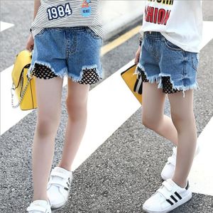 Meisjes Zomer Denim Broek Kinderen Broek Voor Meisjes Shorts Lace Ripped Meisje Broek Kinderen Zomer Kleding Meisjes Losse Denim