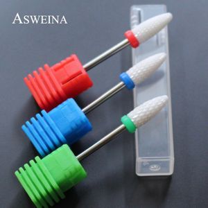 Asweina Verkoop 1Pc Vlam Keramische Nail Boor Rotary Burr Voor Elektrische Manicure Boor Nail Art gereedschap Nail Salon