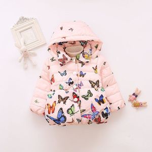Baby Meisjes Winter Kleding Kinderen Katoen Gewatteerde Jassen Peuter Kids Katoen Gewatteerde Jassen Plus Fluwelen Gewatteerde Gewatteerde Jas