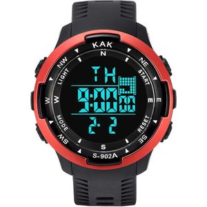 KAK Mode Sport Digitale Horloge Multifunctionele PU Sport Waterdicht Elektronische Mens Klok Digitale Horloges relogio