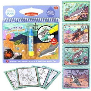 Water Tekening Boek Coloring Notebook Graffiti Boek Magic Pen Schilderen Leren Tekentafel Speelgoed Voor Kinderen Kinderen Baby Meisje