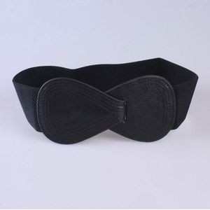Vrouwelijke Taille Riem Dame Boog Broeksbanden Mode Rode Elastische Tailleband Effen Zwart Wit Geel Brede Riem Faux Leather Corset Riem