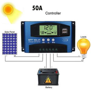 Limiet 100 30-100A MPPT Zonnepaneel Regulator Laadregelaar 12 V/24 V Auto Focus Tracking