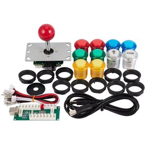 Diy Arcade Joystick Kit Usb Computer Joystick Met Licht Chip 5V Ondersteuning Pc/Android/PS3